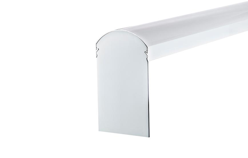 Vit ändstycke till täckprofil